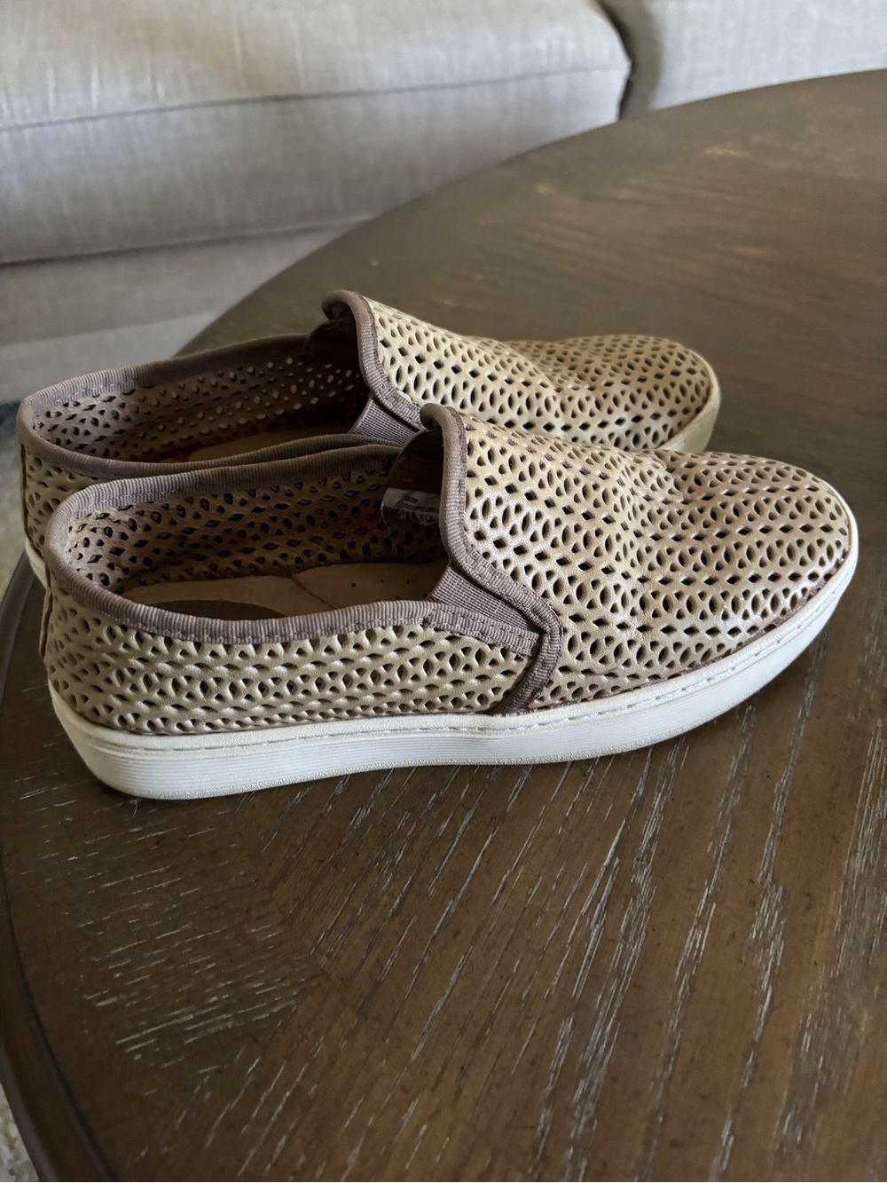 Sofft Beige Slip-On Sneakers